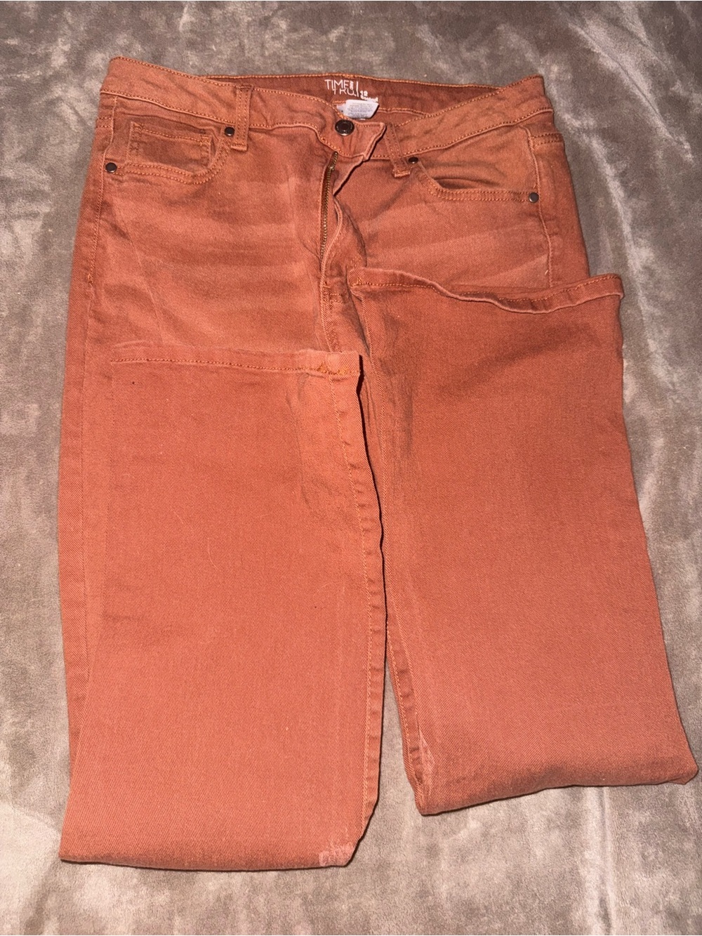Time and Tru Women's Rust Brown Boot Cut Jeans Western Boho Sz 12 - Picture 9 of 11